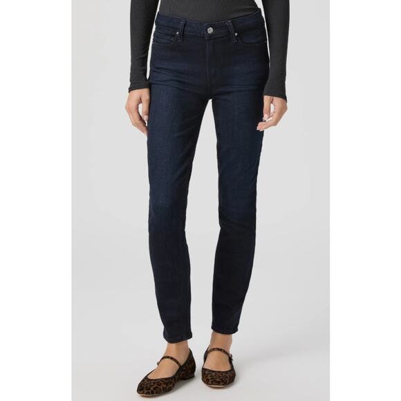 Paige Hoxton Ankle Skinny Jeans WMNS 26 Blue Corsica Wash Mid-Rise Stretch Denim